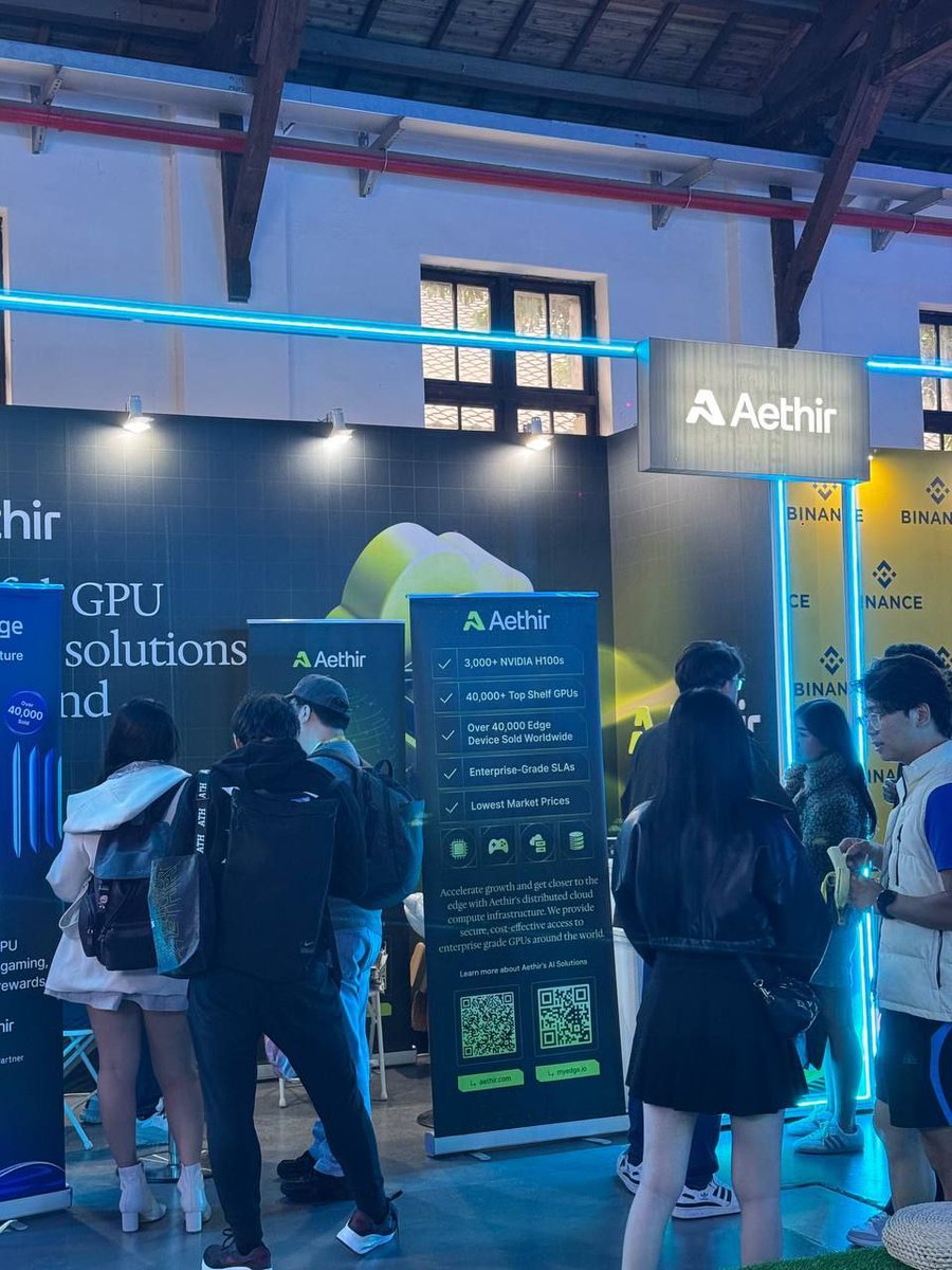 AethirEco's tweet photo. Aethir is well-represented and in great company at @TaipeiWeek!

The vibes are fantastic, and we’re engaging in exciting conversations about driving more innovation.

If you’re at #TaipeiBlockchainWeek, be sure to stop by and say hi to our team!