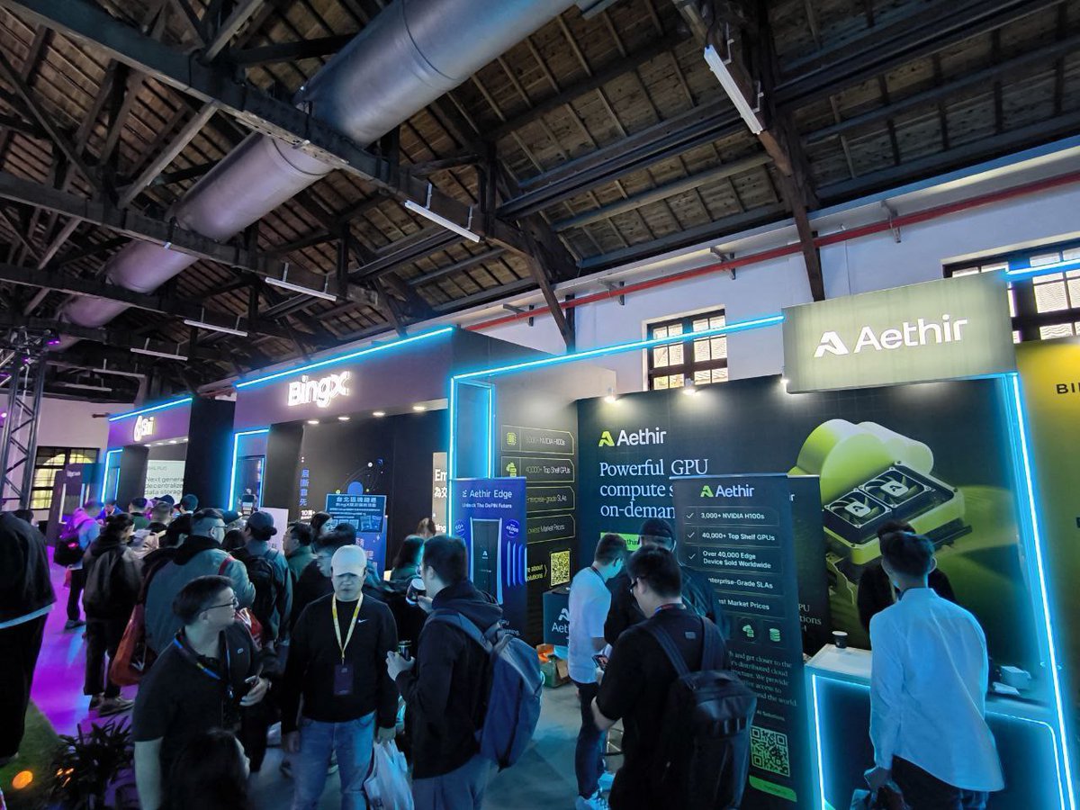 AethirEco's tweet photo. Aethir is well-represented and in great company at @TaipeiWeek!

The vibes are fantastic, and we’re engaging in exciting conversations about driving more innovation.

If you’re at #TaipeiBlockchainWeek, be sure to stop by and say hi to our team!