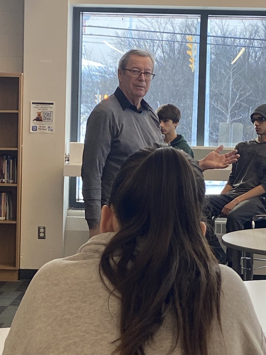 GreaterFortErie's tweet photo. A huge thank you to the many-time award-winning author @EricRWalters  for coming today and talking to our students about his books, the importance of education, and some secrets to success! https://t.co/6bJHAYXX8q