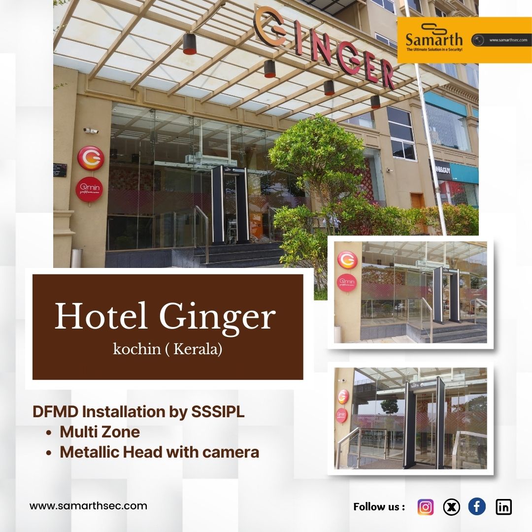 SamarthSec's tweet image. Multizone walkthrough metal detector with metallic head and camera installed at Hotel Ginger - Kochi
(Kerala) 
Successful installation by ~ SSSIPL

#multizone #walkthrough #metaldetector #kochin #hotel #gingerhotels #sssipl