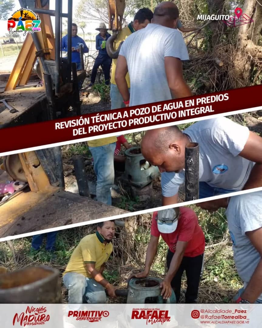 Se realizó inspección a pozos de agua en los predios del Proyecto Integral Productivo Integral Mijaguito, en aras de consolidar su puesta en marcha lo cual permitirá el desarrollo de la producción vegetal y animal.
@nicolasmaduro @primitivo_ceden <a href="/rtorrealba_/">Rafael Torrealba</a>