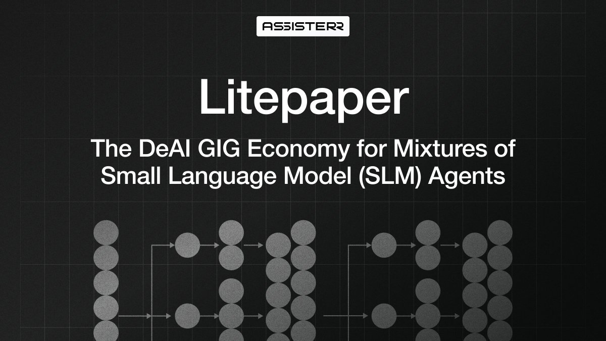 1/ The Assisterr Litepaper is LIVE! 🚀 

Months of collaborative effort by the Assisterr team and the Cambridge Blockchain Lab have culminated in a vision for decentralized AI.

Dive in here: assisterr.ai/litepaper-assi… ✨