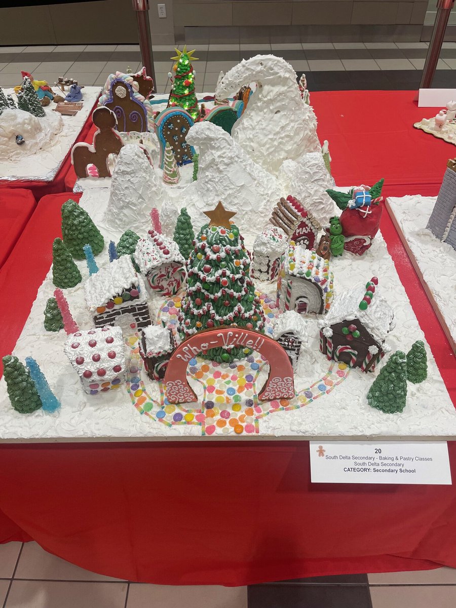 dtsurreybia's tweet photo. It was hard for our judges to pick this winners of our Gingerbread Contest currently on display @centralcity outside Winners. List found here https://t.co/udyMcf48gK But the winner of the People's Choice Award is chosen by your votes so make sure you stop by before Sunday at 6pm. https://t.co/I0PuqFIOcY