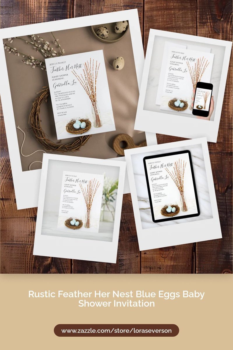 loraseverson's tweet photo. Invite guests to a #nestingparty honoring the mom to be with the charming Rustic Feather her Nest Blue Eggs Baby Shower Invitation https://t.co/dKDyyLSba0
#featherhernest #babyshowerinspo #babyboyshower #babyshowerinvitations #babyshowerideas https://t.co/lzoCHXjESm