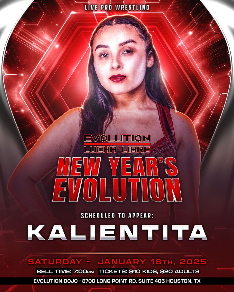 Evolutiondojo (@evolutiondojo_) on Twitter photo ๐จ THE EXTRA SPICY KALIENTITA WILL BE MAKING HER DEBUT AT THE EVOLUTION DOJO JAN 18TH ๐ถ๏ธ ๐จ
๐ - Evolution Dojo, Houston Tx
๐
-Jan 18th
๐ -7PM
๐บ- <a href="/TitleMatchWN/">Title Match Network</a>
๐๏ธ - On sale NOW
theevolutionstore.bigcartel.com
#houstonwrestling#luchalibre#evolutiondojo#evolution#prowrestling ๐จ THE EXTRA SPICY KALIENTITA WILL BE MAKING HER DEBUT AT THE EVOLUTION DOJO JAN 18TH ๐ถ๏ธ ๐จ
๐ - Evolution Dojo, Houston Tx
๐
-Jan 18th
๐ -7PM
๐บ- <a href="/TitleMatchWN/">Title Match Network</a>
๐๏ธ - On sale NOW
theevolutionstore.bigcartel.com
#houstonwrestling#luchalibre#evolutiondojo#evolution#prowrestling