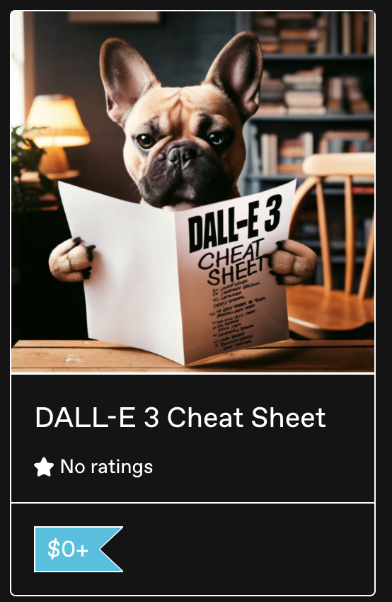 Grab your free DALL-E 3 cheat sheet!

#AIart #dalle 

hollypicano.gumroad.com/l/DALL-E3_Chea…