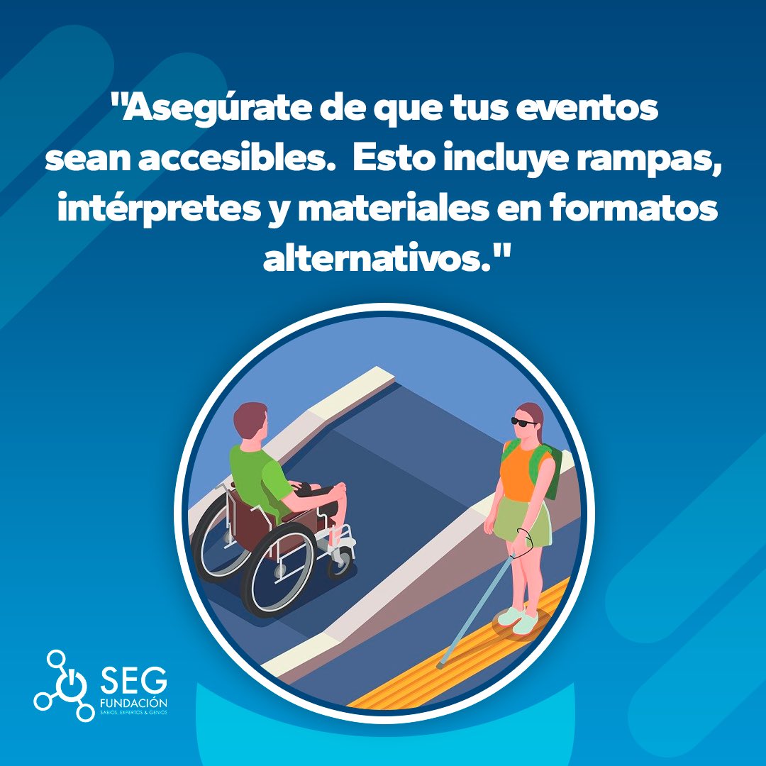 FUNDACIONSEG's tweet photo. 💭¿Alguna vez has pensado en cuántas barreras invisibles enfrentan las personas con discapacidad a diario❓

👉La accesibilidad es fundamental para garantizar que todos tengan las mismas oportunidades. 

#FundaciónSEG #Sabios #Expertos #Genios #Inclusión #Diversidad #Consejos https://t.co/bs27Xu6wap