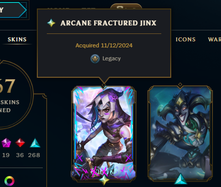 J'avais 800 RP pour tenter deux pulls.
Finalement j'aurais pu mettre que 400 vu que je l'ai first try

Nickel 👌 !