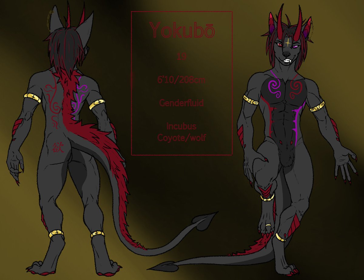 KileyMoride's tweet photo. Was about time that I post something again. Yeah this is Yokubō! The incubuss~ 

Genderfluid might be a bit difficult to understand cuz I mean it LITERAL! 
He can be what he wants~

The lineart for this piece was provided by @Aroumono . the coloring I did myself though. https://t.co/9zu4Oa8sQM