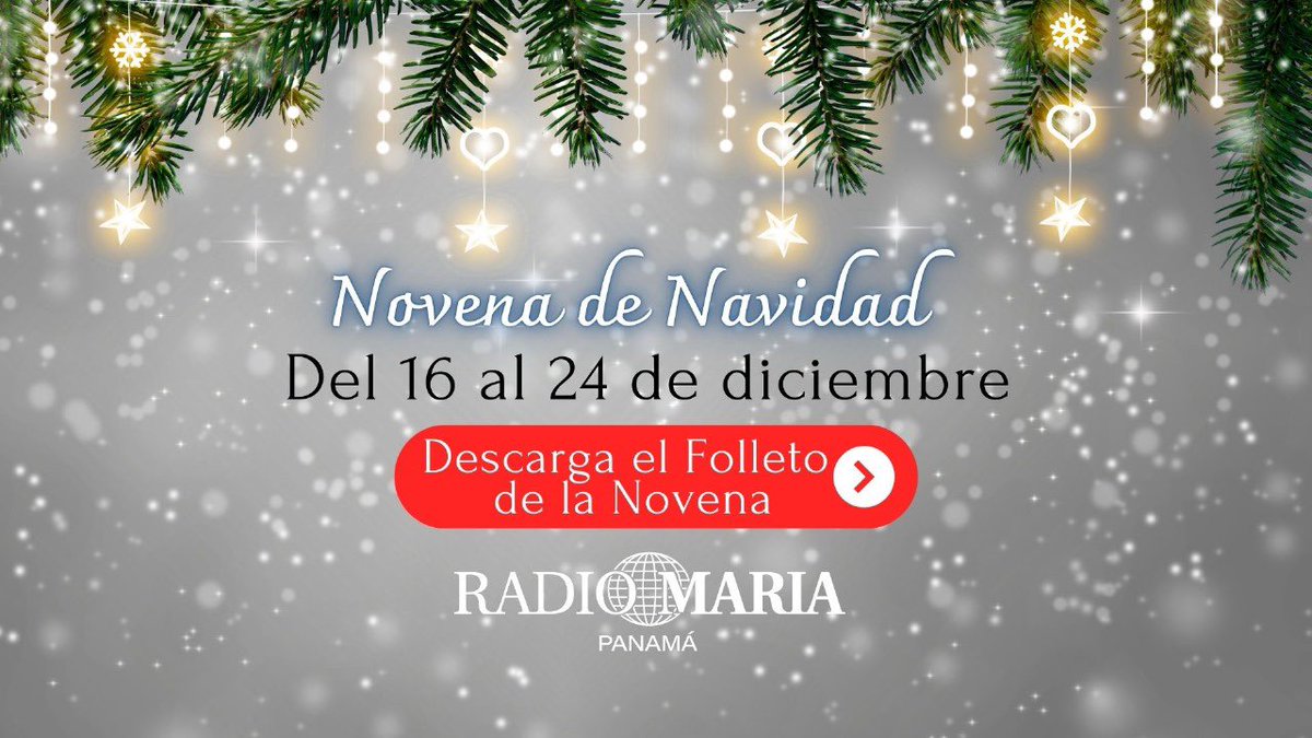 radiomariapa's tweet photo. En #RadioMaria hemos preparado el Folleto con la #Novena de #Navidad  https://t.co/vDaTcixvq8 descargalo ahora. Disfrútala y compártela con todos tus seres queridos. En la radio desde el lunes 16 a las 7am. Repetición de la oración 11.55 am / 02.55 pm / 05.55 pm 🙏🙏🙏 https://t.co/Cs6V2WQC0r