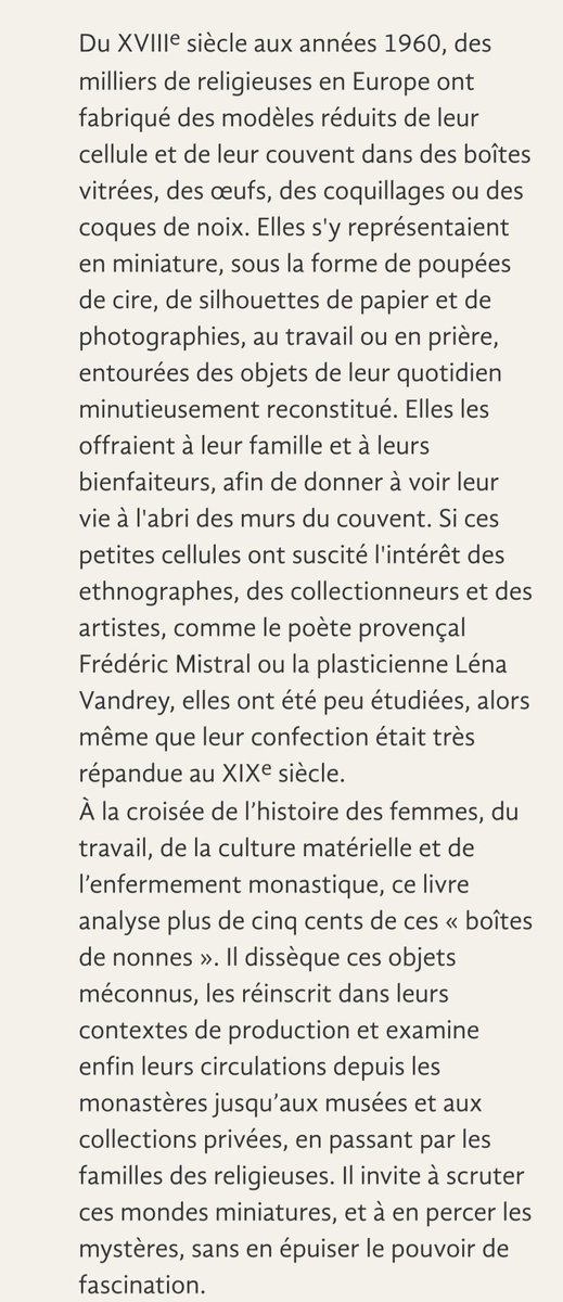 Antonin Cavelier (@cavelierantonin) on Twitter photo A paraître en janvier <a href="/EdiSorbonne/">Éditions Sorbonne</a>
Une vie en boîte. Cellules de religieuses et maquettes de couvent (XVIIIe-XXIe siècle) - Elisabeth Lusset et Isabelle Heullant-Donat (dir.) A paraître en janvier <a href="/EdiSorbonne/">Éditions Sorbonne</a>
Une vie en boîte. Cellules de religieuses et maquettes de couvent (XVIIIe-XXIe siècle) - Elisabeth Lusset et Isabelle Heullant-Donat (dir.)
