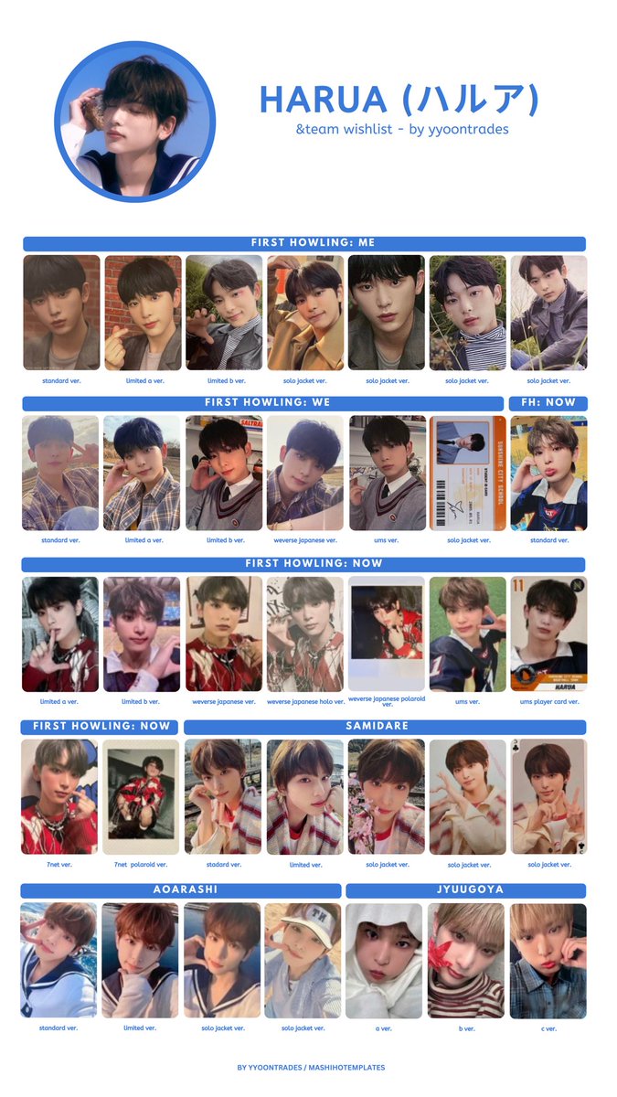 &TEAM トレカ HARUA JO &Team “Harua & Jo” Official Unit-Photocard | Mercari