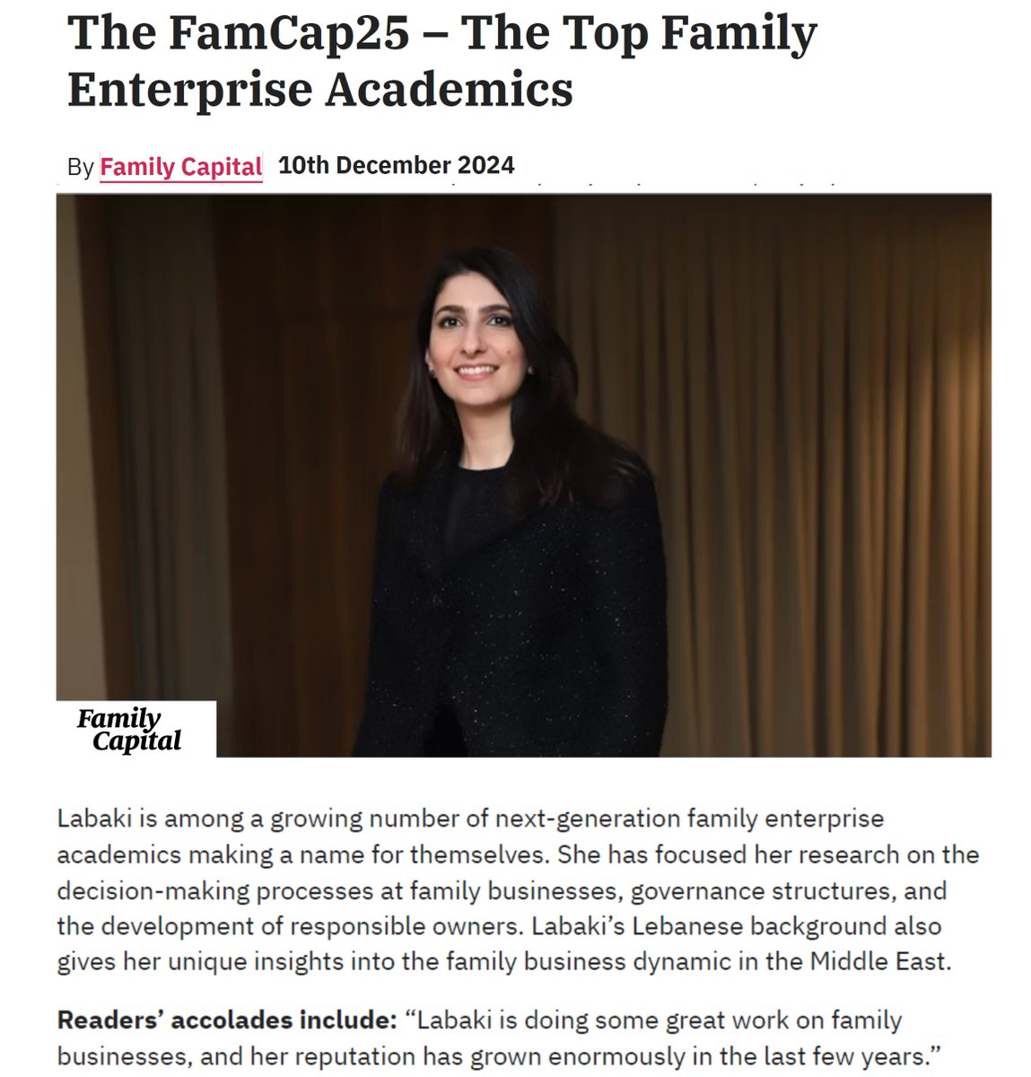 How do academics #makeanimpact? Creating scientific knowledge and translating it into seminars, educational programs and practical tools. Humbled that my acts of impact on #familybusiness paved the way to the Top 25 academics worldwide in the field. <a href="/EDHEC_BSchool/">EDHEC_BSchool</a> <a href="/EDHEC_fbc/">EDHEC FamBiz Centre</a>