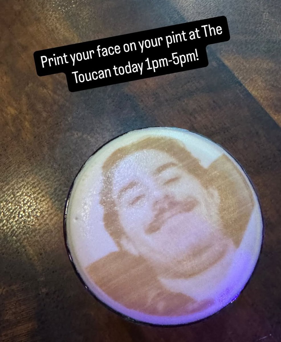 The Toucan (@thetoucanpub) on Twitter photo Yep! We have a <a href="/GuinnessCanada/">Guinness Canada</a> selfie-machine in the pub today as part of our #RegularsDay celebrations...Not only can you get your face printed on your pint until 5 - we have #HappyHour pricing all day, and #HalfPriceMenu deals...Come get some! Yep! We have a <a href="/GuinnessCanada/">Guinness Canada</a> selfie-machine in the pub today as part of our #RegularsDay celebrations...Not only can you get your face printed on your pint until 5 - we have #HappyHour pricing all day, and #HalfPriceMenu deals...Come get some!