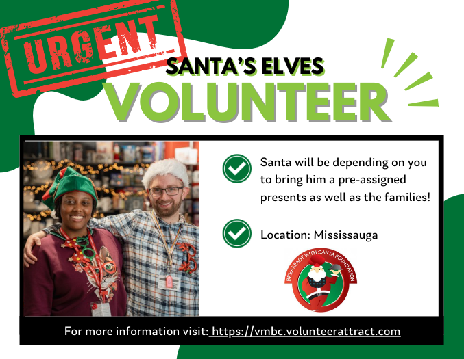 VolunteerMBC's tweet photo. URGENT‼️ Volunteer for a fun Christmas event! Be one of Santa's Elves and help Santa with giving presents out and engaging in the event this weekend!

Link- https://t.co/0hpN3Q4LG9 https://t.co/1Aw4lUvhFC