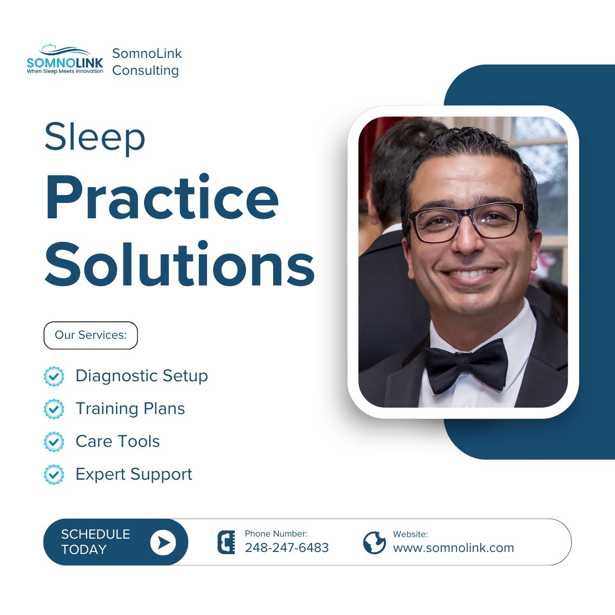 somnolink's tweet image. Optimize your sleep practice with SomnoLink Consulting! Streamline operations and improve patient care. 📅 Book a free consultation today! [calendly.com/aghanim/collab…]
 #SleepMedicine #PracticeOptimization