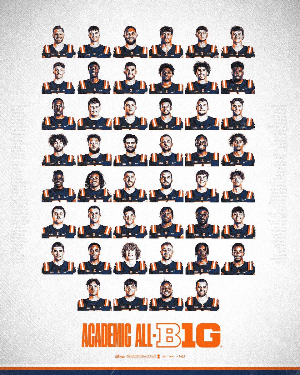 Putting in the work and setting records. 

Congratulations to the record-setting amount of Academic All-Big Ten honorees! 

#Illini // #HTTO // #famILLy