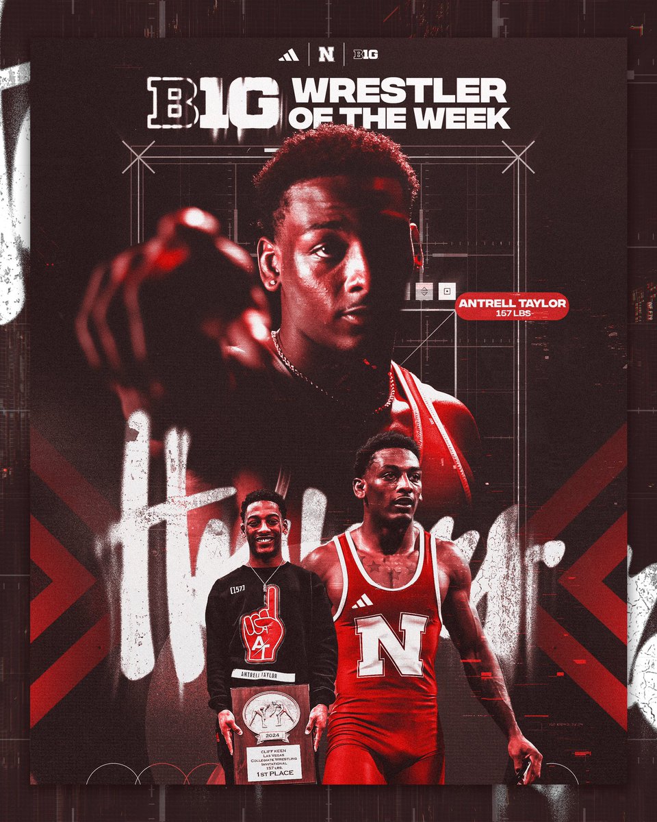Nebraska Wrestling (@huskerwrestling) on Twitter photo He’s here to stay.
<a href="/TaylorAntrell/">Antrell Taylor</a> is your B1G Wrestler of the Week after picking up 4 top-20 wins on his way to a CKLV title. He’s here to stay.
<a href="/TaylorAntrell/">Antrell Taylor</a> is your B1G Wrestler of the Week after picking up 4 top-20 wins on his way to a CKLV title.