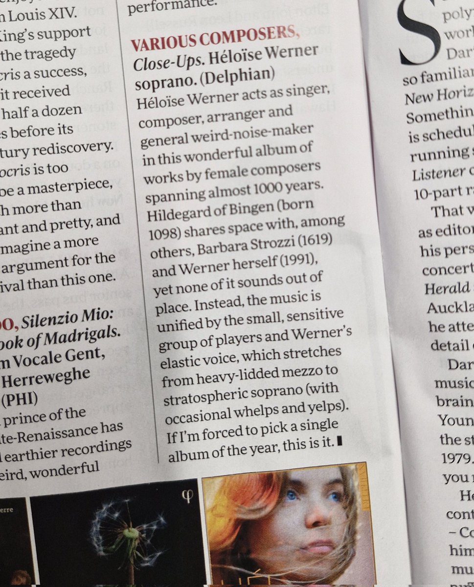 Richard Betts (@ricardaonz) on Twitter photo I made .<a href="/Heloise_Werner/">Héloïse Werner</a>'s Close-Ups the .<a href="/nzlistener/">The Listener</a>'s classical album of the year. Anyone got something I need to hear? I made .<a href="/Heloise_Werner/">Héloïse Werner</a>'s Close-Ups the .<a href="/nzlistener/">The Listener</a>'s classical album of the year. Anyone got something I need to hear?