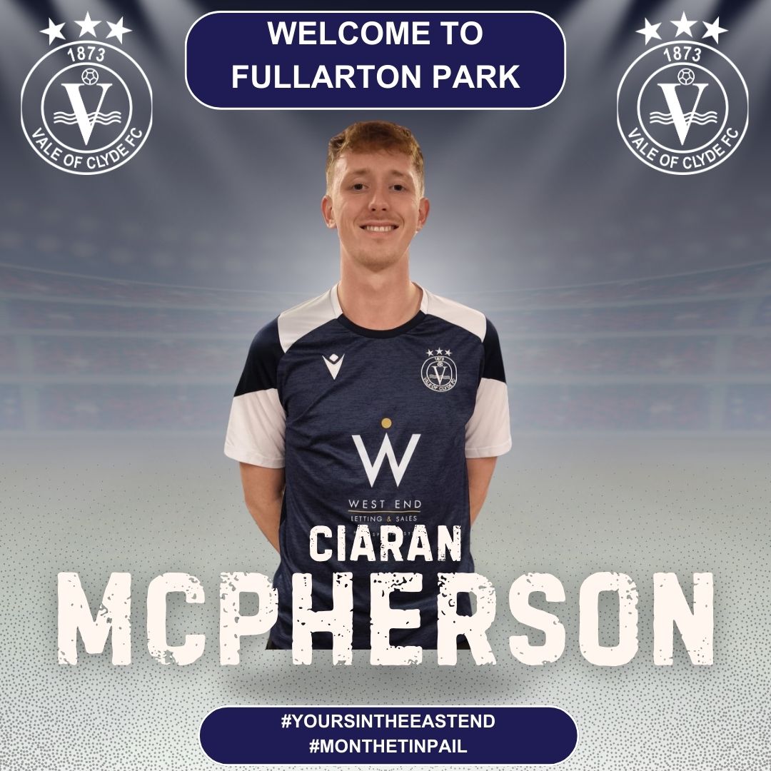 Hold the Back Page.

 'The Tin Pail' are delighted to welcome Midfielder 'Ciaran McPherson' to Fullarton Park.

Here's what 'The Gaffer' had to say. 'I tried to sign <a href="/m22ciaran/">Ciaran McPherson</a> in the summer &amp; I'm delighted we've managed to agree a deal until the end of the season.