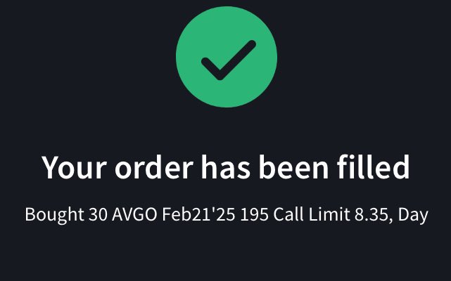 Banana3Stocks's tweet image. $AVGO 

I just grabbed the February 21 $195 calls

Not financial advice!