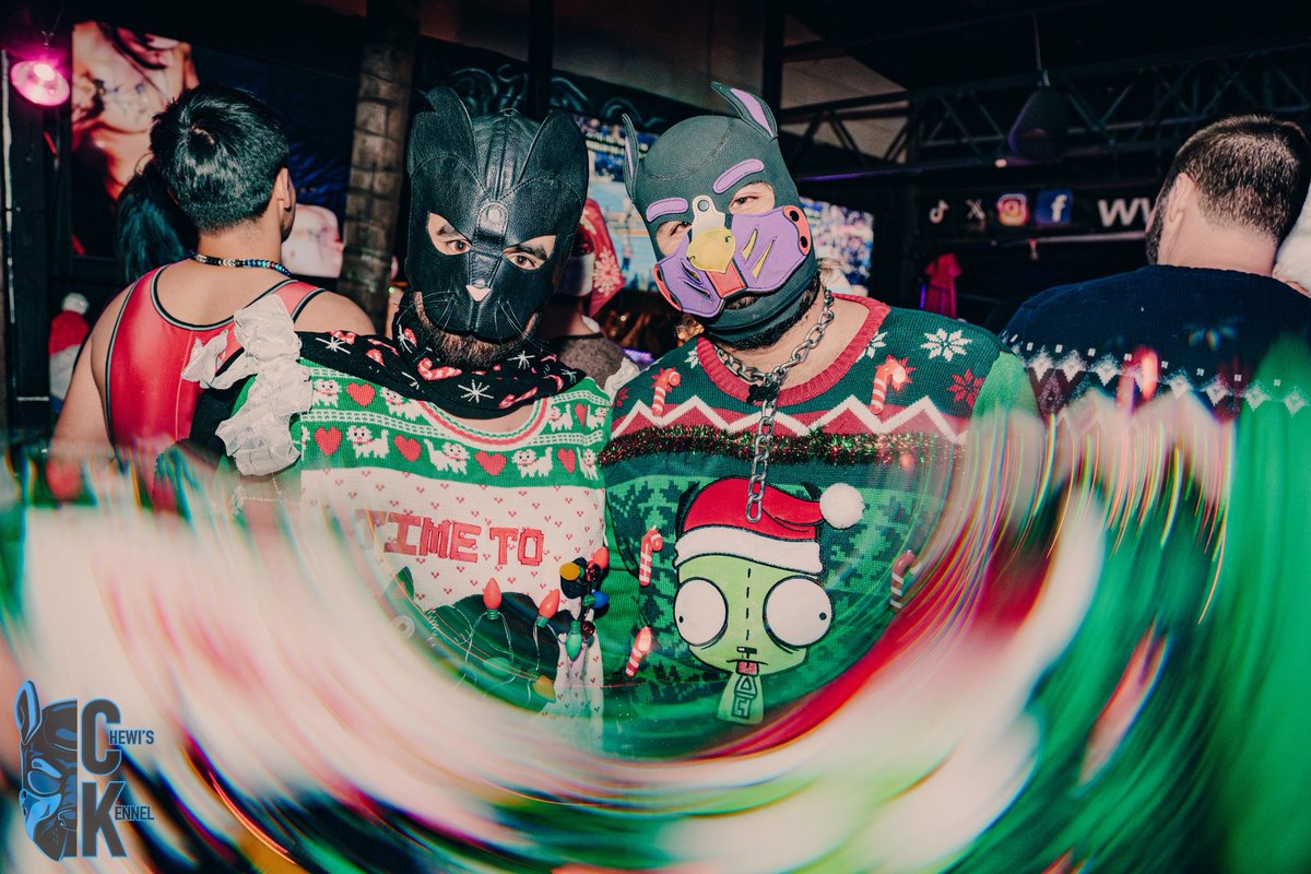 Ugly Christmas sweater contest at the bullet with my kitty loco.