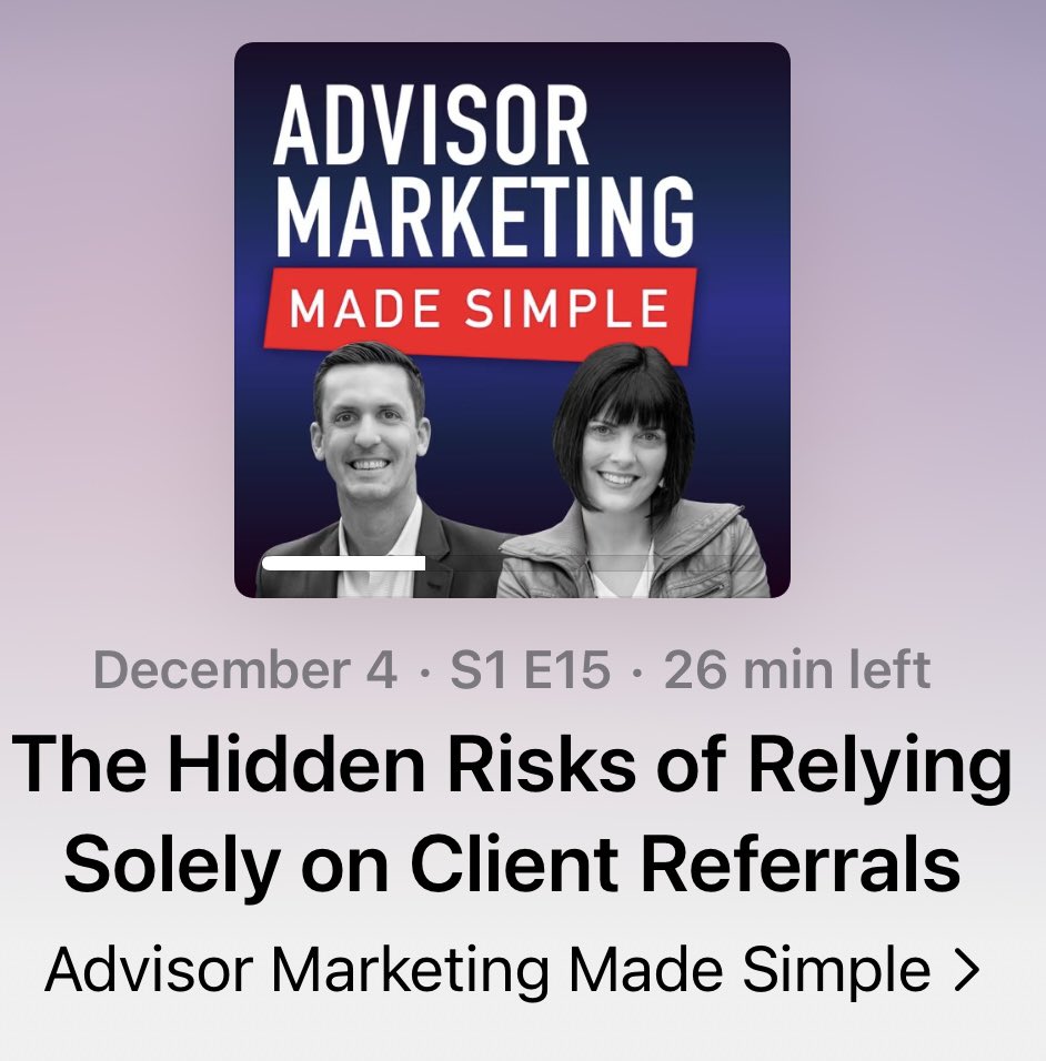 This an outstanding listen for advisors (or really anyone in a service business)

Thank you Taylor   <a href="/DefineFinancial/">Taylor Schulte, CFP®</a> and Kendra <a href="/kendrarockslife/">Kendra Wright</a>