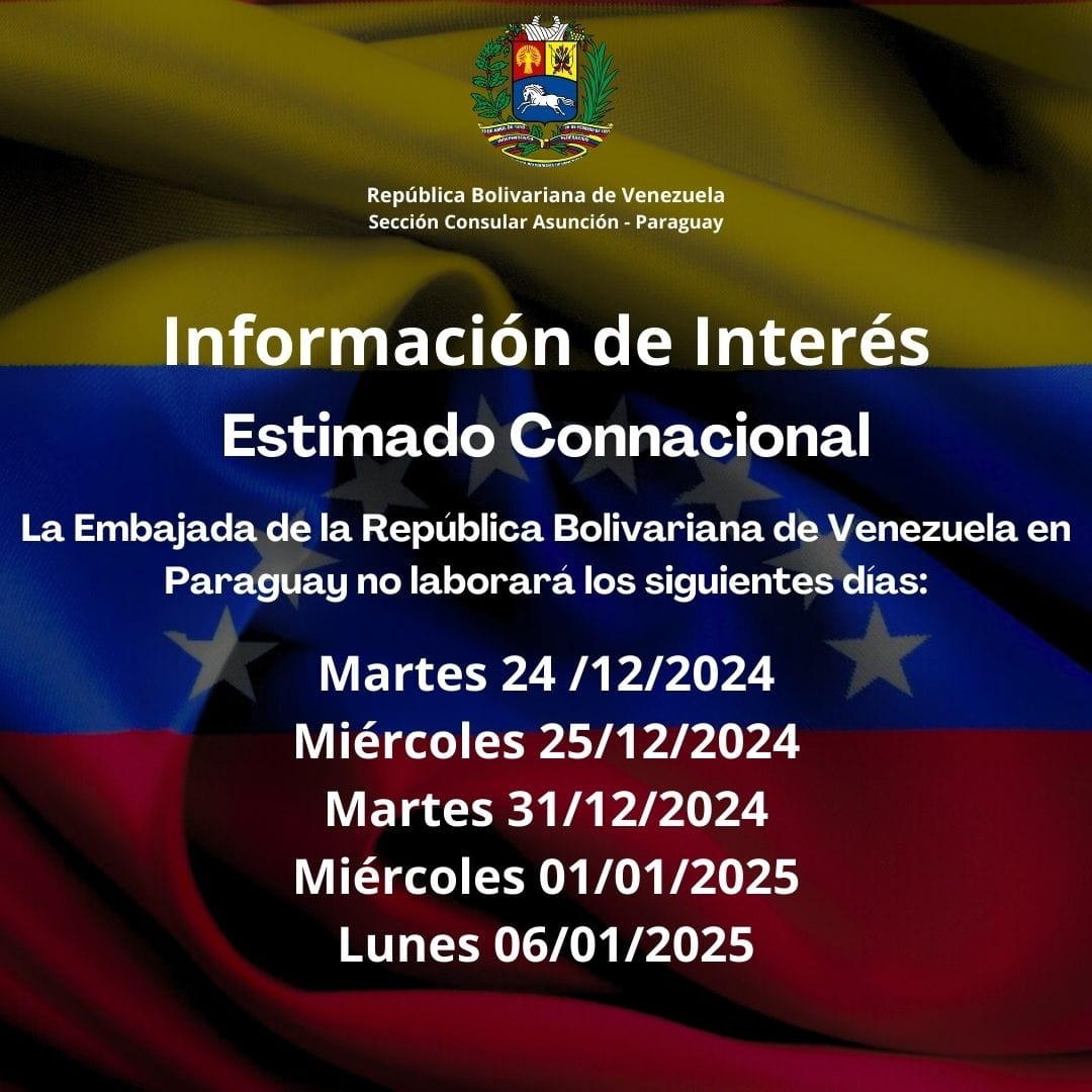 ¡Información de interés!

Días feriados de diciembre y enero.
