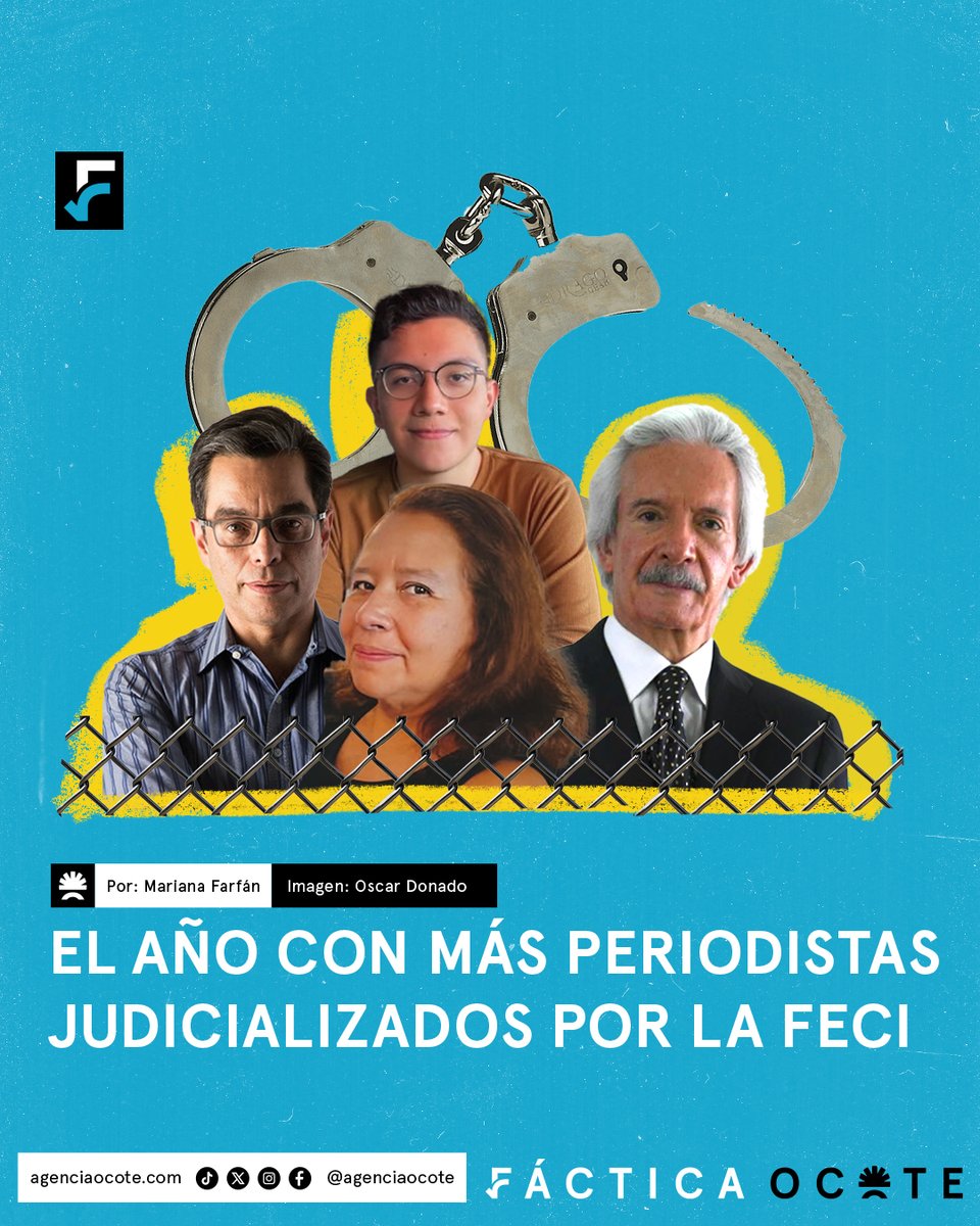 AgenciaOcote's tweet photo. 🚨 La Fiscalía Especial contra la Impunidad (FECI), ha sido señalada en los últimos años por perseguir a periodistas críticos. Sólo en 2024 mantiene la criminalización de once comunicadores.

Conoce más sobre cómo se organizan los periodistas para defender su derecho a informar con #NoNosCallarán.✊

📲 Lee la nota aquí. ⬇️
🔗https://t.co/oUTk47WRXm
✍️ Farfan_lemus