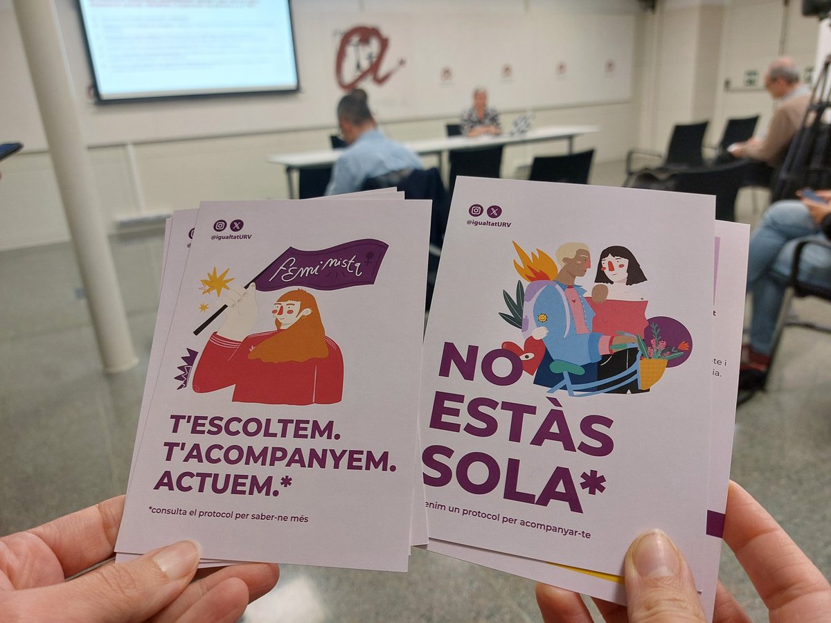 🟣La #URV aprova un nou protocol per a tota la comunitat universitària per actuar davant la violència masclista i l’assetjament. El text inclou des de la prevenció i la sensibilització fins al seguiment dels casos i l’avaluació de les actuacions, donant especial rellevància a