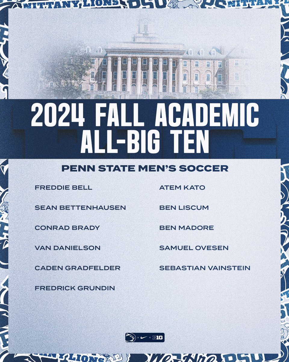 These lads got it done in the classroom this semester 👏

Congratulations to our fall Academic All-<a href="/bigten/">Big Ten Conference</a> honorees!

#WeAre