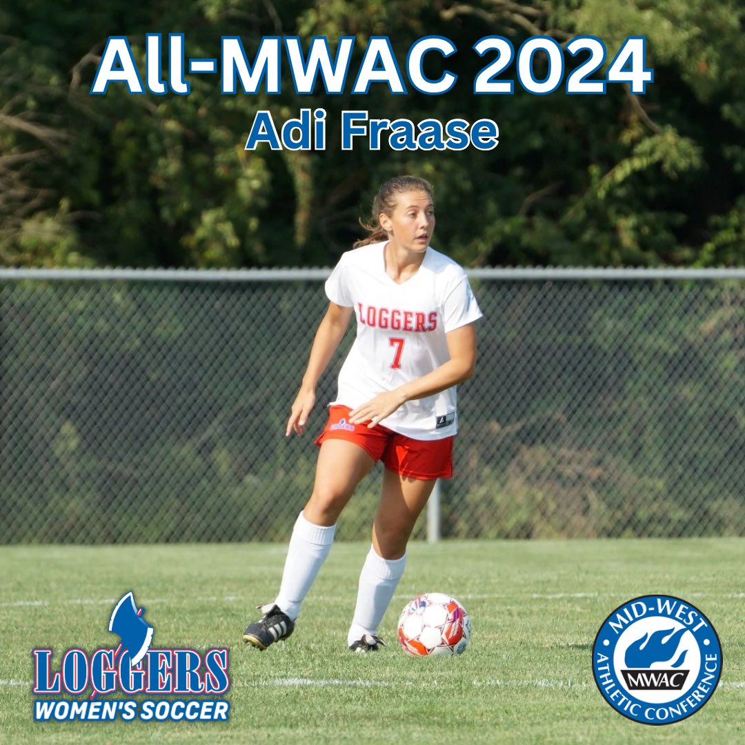 llcc_s's tweet photo. Congratulations to Adi Fraase on being named to the 2024 MWAC All-Conference team!!  🪓⚽️ #TheLand #RollLogs #ChopOn https://t.co/XXeelwtA4Y