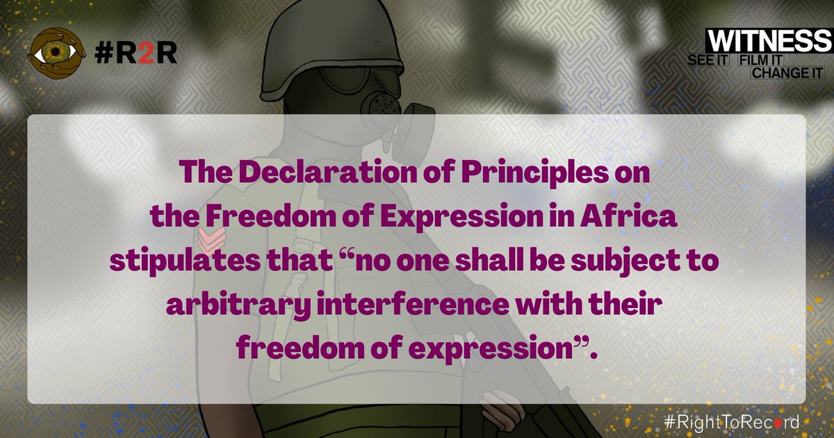 witnessorg's tweet photo. 🤳🎥Whether it is a civilian with a mobile phone or a professional journalist using their camera, the law upholds the #RightToRecord as part of the #FreedomOfExpression.
👓Read on to learn perspectives from #SouthAfrica, #Tanzania, #Libya, #Kenya & #Nigeria: https://t.co/p6BhdHNUIq