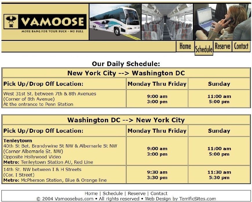 Our very first bus schedule in February 2004.

#Tbt 🚍💺