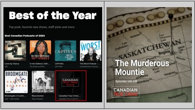 Nate Hendley (@natehendley) on Twitter photo Canadian True Crime hosted by Kristi Lee was one of the most popular podcasts of 2024 in Canada
CTC's Murderous Mountie Part 1 (which I helped write) was one of the most popular episodes
Podcast news tinyurl.com/2v2wky4s
MM episodes tinyurl.com/38cfaa5j
<a href="/CanadianTCpod/">Canadian True Crime</a> Canadian True Crime hosted by Kristi Lee was one of the most popular podcasts of 2024 in Canada
CTC's Murderous Mountie Part 1 (which I helped write) was one of the most popular episodes
Podcast news tinyurl.com/2v2wky4s
MM episodes tinyurl.com/38cfaa5j
<a href="/CanadianTCpod/">Canadian True Crime</a>