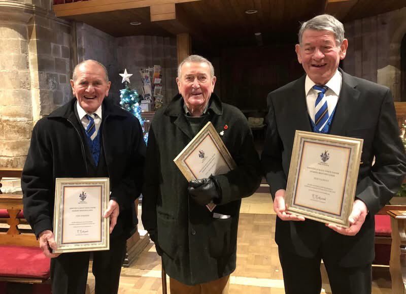 DriffieldMVC's tweet image. Congratulations to Tony Straker, Paul Richardson &amp;amp; Fez Ullyott who were all awarded the title ‘Honorary Life Vice Presidents’ of the Driffield Male Voice Choir for clocking up almost 120 years of service to the choir between them!

#Driffield
#DMVC