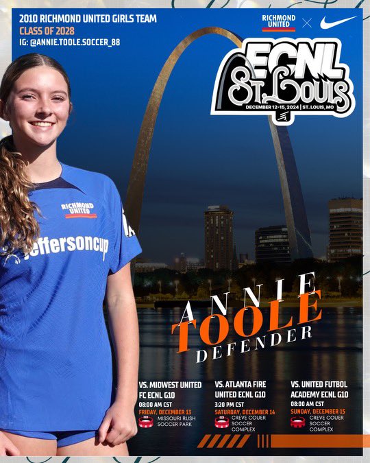 It’s Timeeeee >>>>> St Louis!!  So excited to be here!!  <a href="/papapete804/">Pete Toole</a> <a href="/amolyneaux20/">Amolyneaux</a> <a href="/JacksonWToole/">Jackson Toole</a> <a href="/richmondunited/">Richmond United ECNL Girls</a>