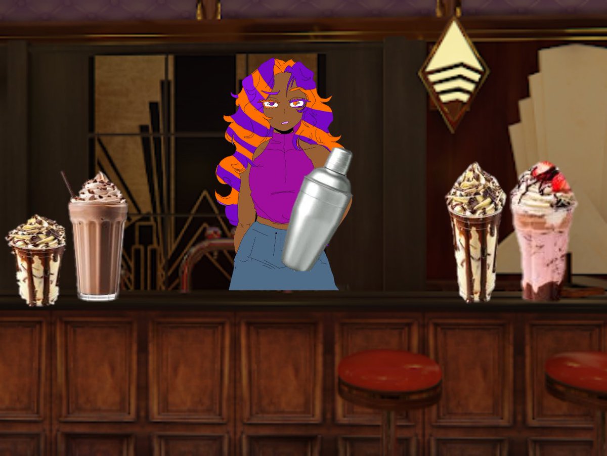 mysterysunsett's tweet photo. #parodyexpress

[Frisk is making milkshakes for everyone on the how she just wants to be productive, while she on this ride instead of doing paperwork at her seat]

Milkshakes!,come and get your milkshakes

Free of charge and refreshing!
{Open int. For everyone on #ParodyExpress} https://t.co/FUXmYHJRSy
