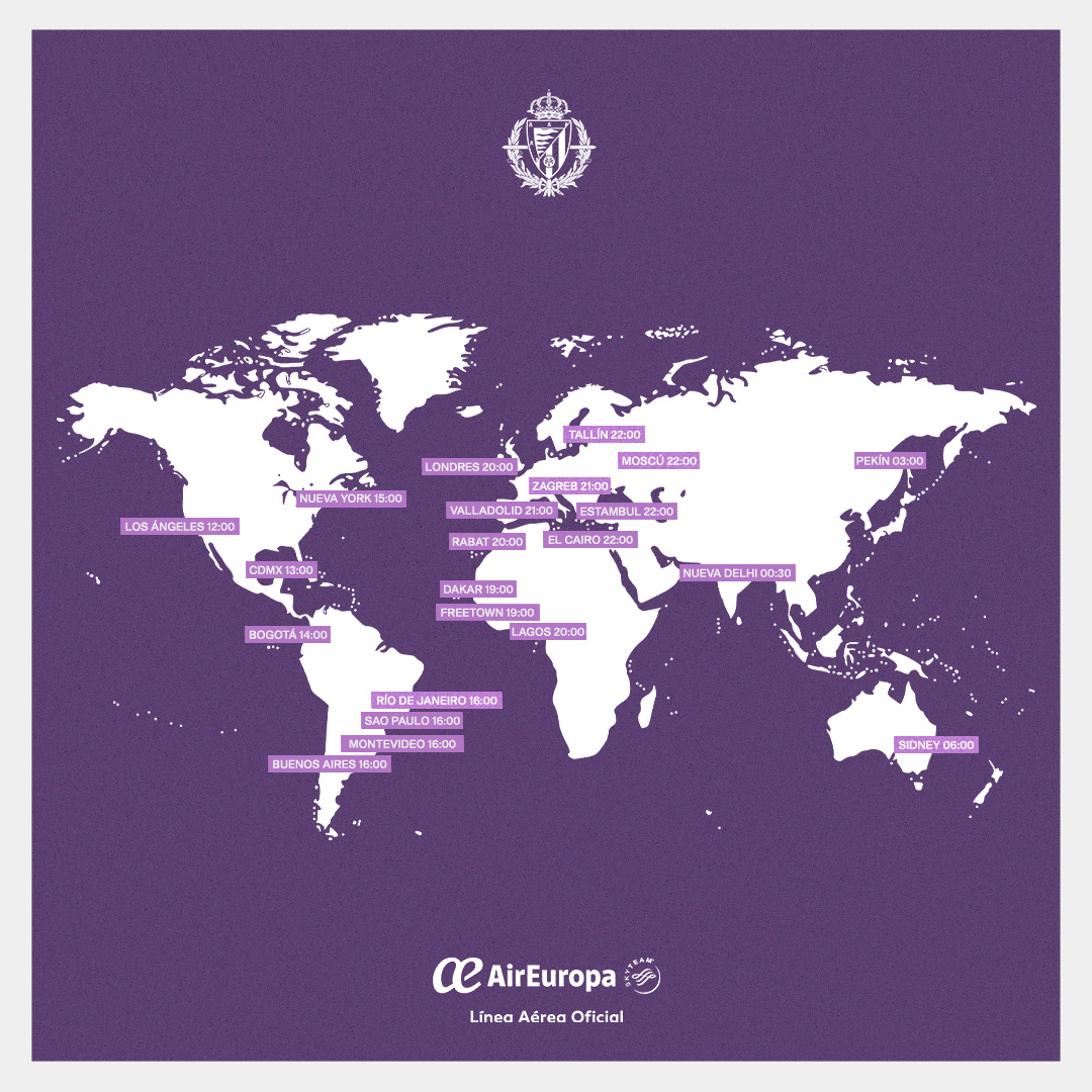 realvalladolid's tweet photo. HORARIOS 🌍 🕒
Mañana voy a pasarme el día entero en el José Zorrilla, aunque el #RealValladolidValencia comienza a las 19:00 en la #PucelaZone. Y tú, ¿desde dónde animarás al Pucela? 👇 https://t.co/nW3SpseHdk