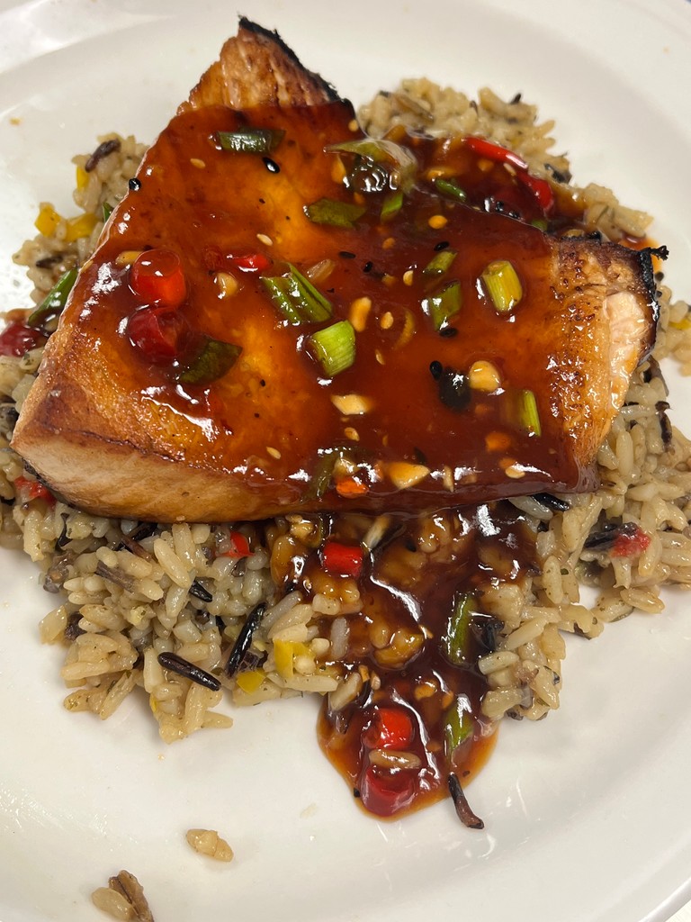 Swordfish with a spicy Asian BBQ glaze. A delicious entree special from Knight’s Downtown this weekend. Take a break from shopping and come on in for a drink and dinner. And leave room for dessert.