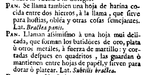 ⚜️ Lat: Aurum folium / Bractea (Hoja fina) 🍁
🇮🇹 It: Foglia oro  🍁
🇬🇧 Eng: Gold Leaf 🍁
🇫🇷 Fr: Feuilles d'or 🍁
🇩🇪 De: Blattgold 🍁
🇦🇷 Arg: Hoja de oro 🍁
                            ----
🇪🇸 Esp: Pan de Oro 🍞  🤔