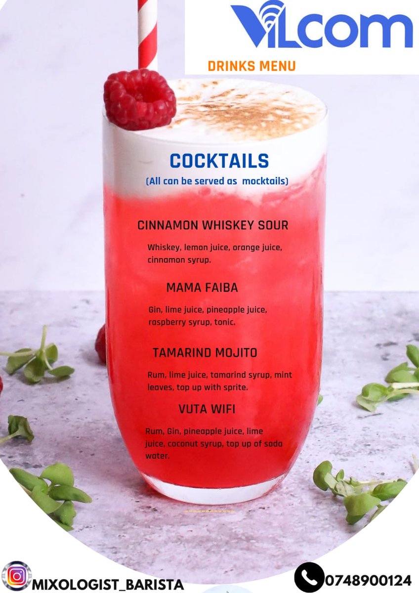 AgnesLimo_'s tweet photo. How our end year party started, Team building then a cocktail. In the menu Mama Fiber Cocktail. Aren’t they tactically saying ‘Wananikunywa’?
#vilcomvybes
@vilcomnetworks https://t.co/ZvifrOmEKu