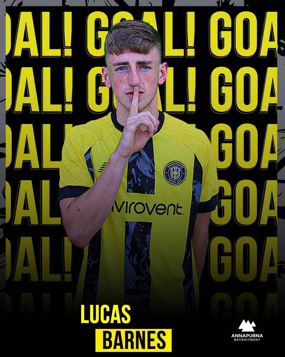 HarrogateYouth's tweet photo. ⏱️27’ - GOOOALLLLL FOR TOWNNNNN!

Barnes opens the scoring with a rocket of a strike for 20 yards out low into the corner. The chance came from a cheap giveaway from the defender and Barnes made no mistake from range 🚀

🟡1-0🔵 https://t.co/PLlaTkbbRF