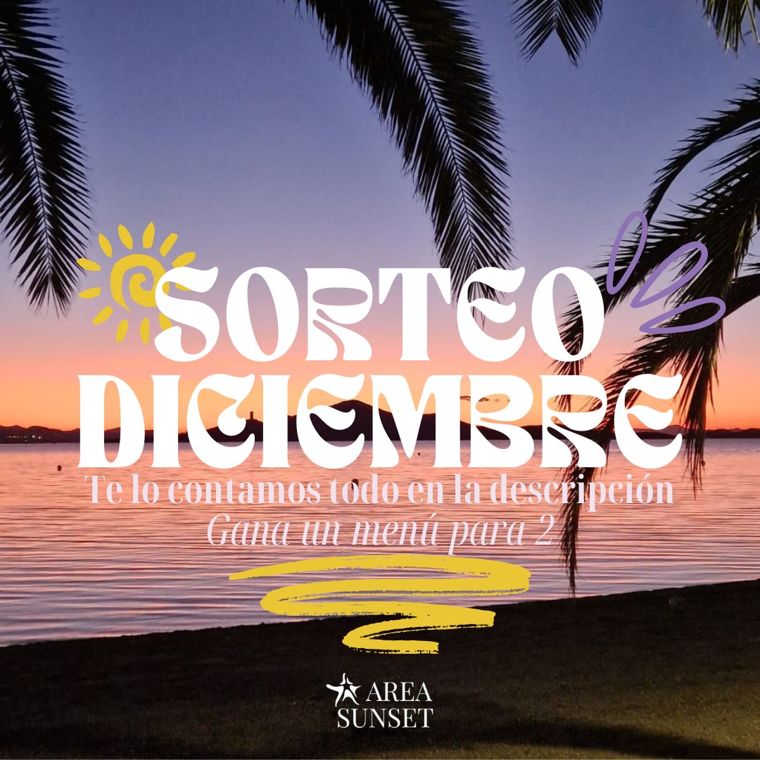 areasunset_'s tweet photo. 📣 Sorteo para todo el mes de diciembre.

En diciembre es cuando se aprecian los atardeceres más bonitos en Área Sunset. 🌅
Y aprovechando que hemos llegado a los 3 mil seguidores en Instagram, ¡vamos a sortear cada semana un menú pescador para 2 personas! https://t.co/VlZ7vRvYbz