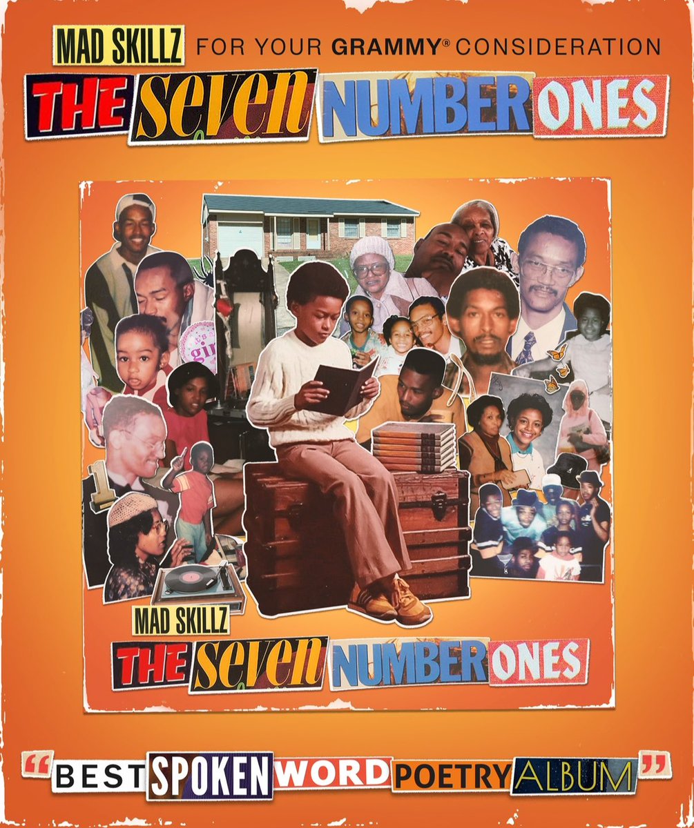 I cant believe this is really happening. 😳😳 Grammy® FYC For your Consideration “BEST SPOKEN WORD POETRY ALBUM” THE SEVEN NUMBER ONES-MAD SKILLZ #FYC #foryourgrammyconsoderation #foryourconsideration