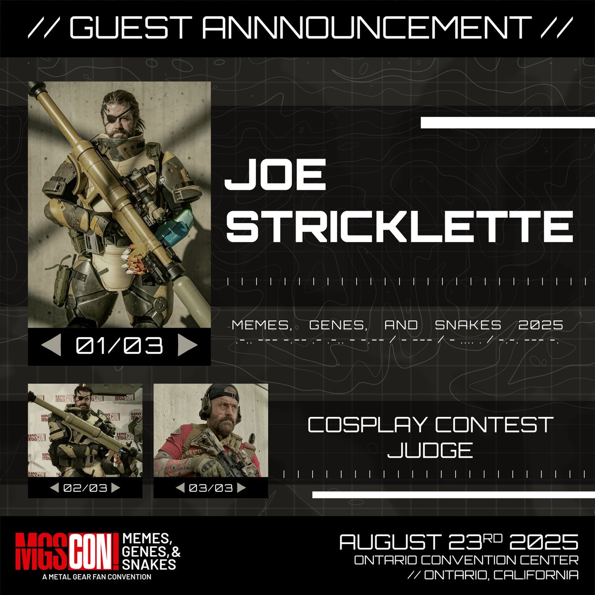 Ruby &amp; Joe return as cosplay contest judges for MGSCON3 🙌 Join us, &amp; witness the spectacle with your own eye(s)❗️