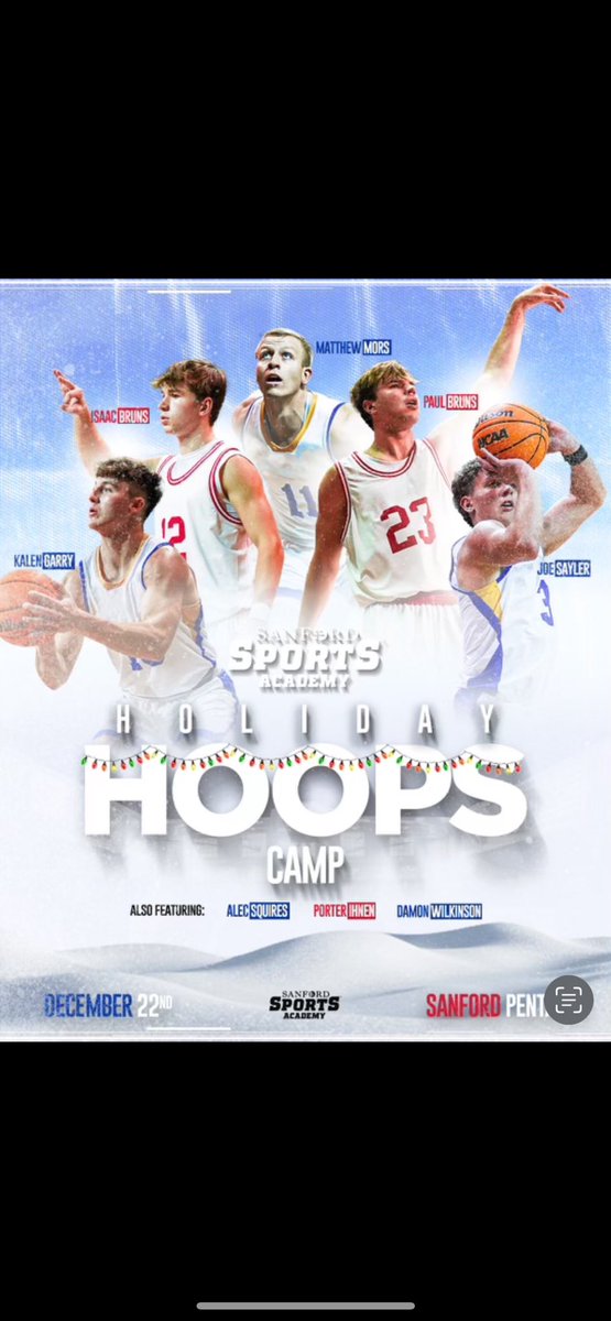 Damon Wilkinson (@damonwilkie) on Twitter photo Looking forward to being a part of this camp and giving back to the youth with some of my teammates and other fellow South Dakotans over the holiday break!!
Get signed up below!
sanfordsports.com/events/holiday…
<a href="/sanfordhoops_sf/">Sanford Sports Academy - Basketball SF</a>
#SanfordSports Looking forward to being a part of this camp and giving back to the youth with some of my teammates and other fellow South Dakotans over the holiday break!!
Get signed up below!
sanfordsports.com/events/holiday…
<a href="/sanfordhoops_sf/">Sanford Sports Academy - Basketball SF</a>
#SanfordSports