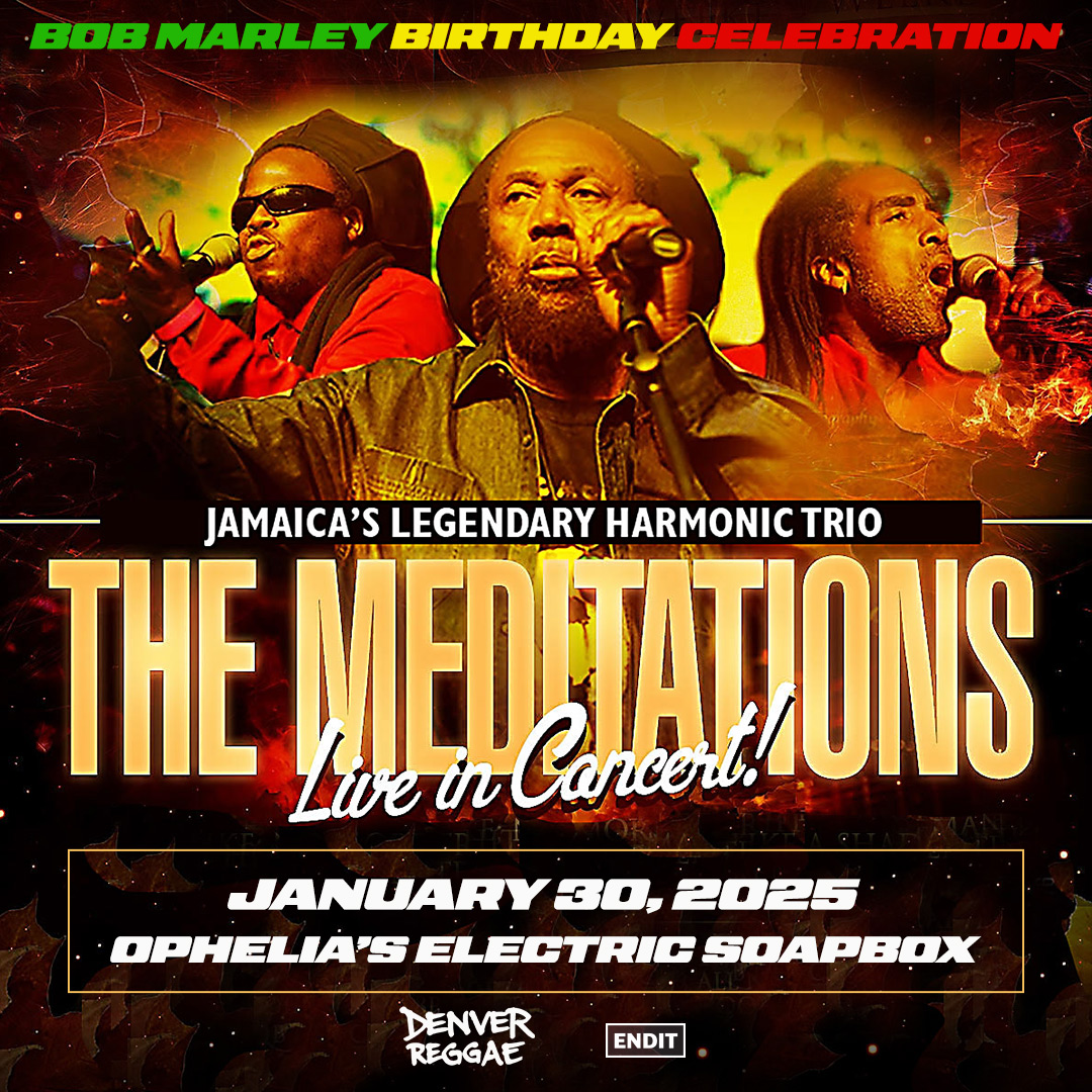 DenverReggae's tweet photo. January 30 🇯🇲 The Meditations at @opheliasden DENVER!

Bob Marley Birthday Celebration 🎶

Join us as we honor #BobMarley with a special night of roots reggae featuring Jamaica's legendary harmonic trio The Meditations!

Get Tix: https://t.co/9CTqRUSopI

#themeditations #denver https://t.co/gdKVUwpQ1g