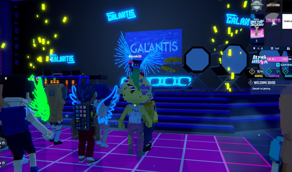 Rocking out at the <a href="/wearegalantis/">Galantis</a> Stage in <a href="/TheSandboxGame/">The Sandbox</a>. The virtual crowd is going wild! 🎉🔊 register-landings.sandbox.game/alphaseason4-s… #TheSandbox #AlphaSeason4 #AS4SocialChallenge