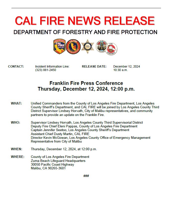 L.A. County Fire Department tweet media